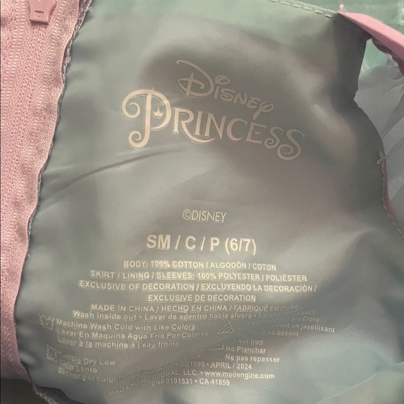 Disney Ariel Kids Costume Dress - Purple and Aqua child’s size Small 6/7 - Picture 9 of 9